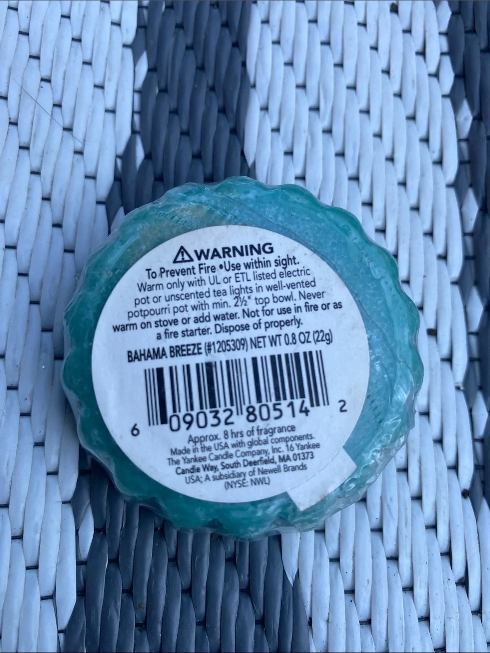 Yankee Candle Bahama Breeze Wax Melt Tart
